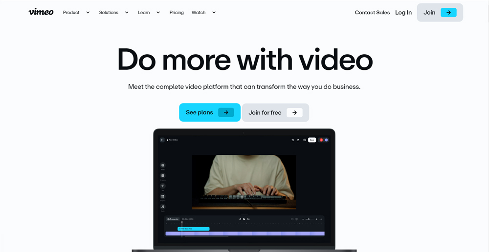 Vimeo Livestream, platform untuk menyelenggarakan webinar dan kelas langsung dengan fitur streaming berkualitas tinggi.